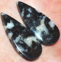 Cabochon Set L-5023 – 1 Paar Büffel Jaspis für Ohranhänger