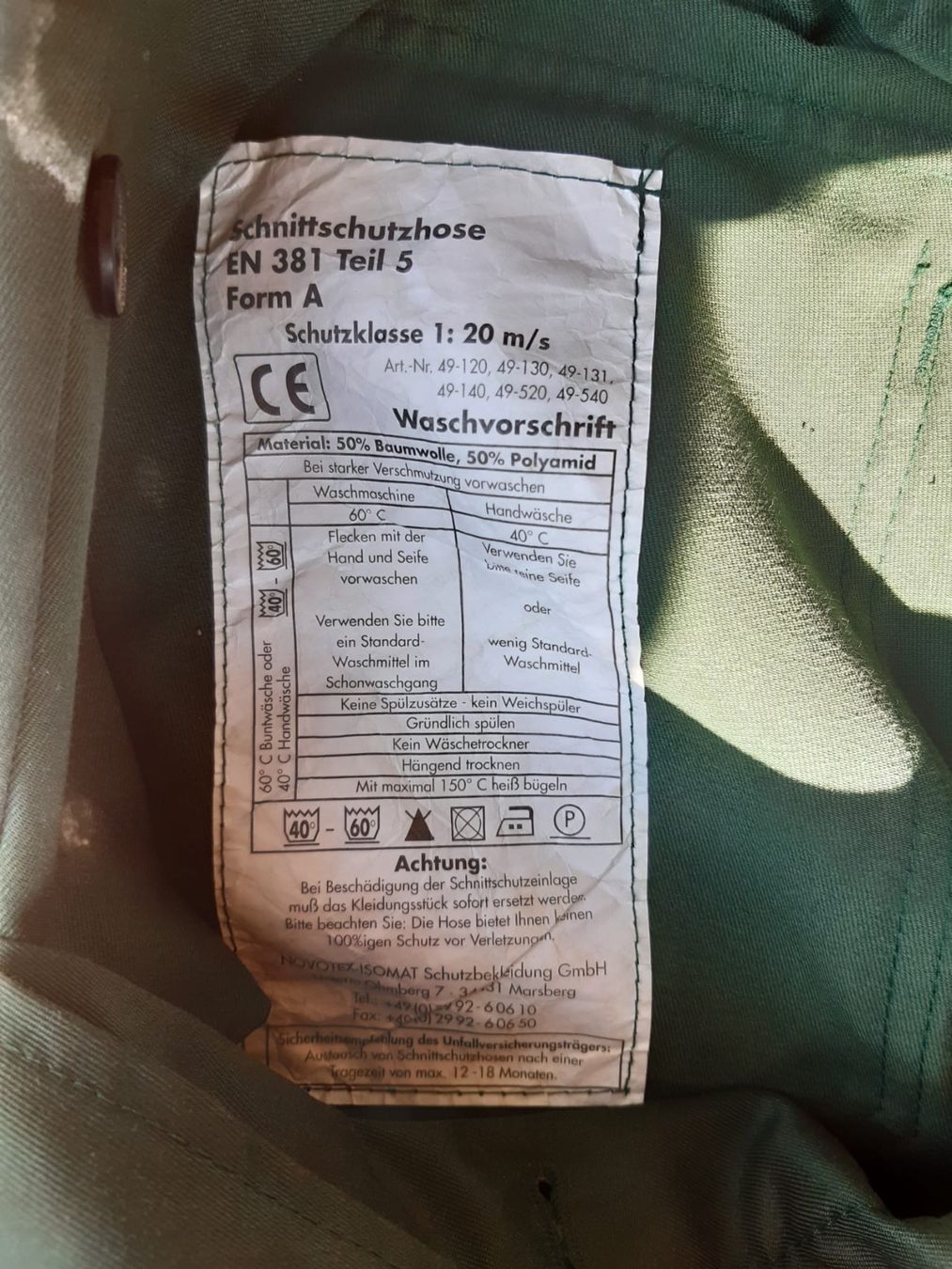 Pantalons: Schnittschutzhose – D'occasion à Richterswil par relbotneg 3