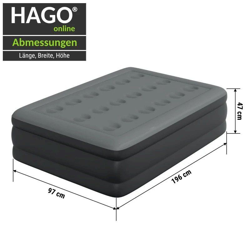 Tappetini fitness: HAGO Premium Luftbett 200x100cm – Nuovo e nell'imballaggio originale da Bottighofen venduto da zaap 3