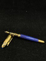 Cartier Panthère 1990 Gold Plated mir Marmorblauer Lack