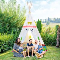 Familien Tipi XL Outdoor Ø 2,3 m mit Holzstreben BEA Toys