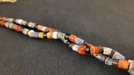 Korallen-Kette Vintage bunt
