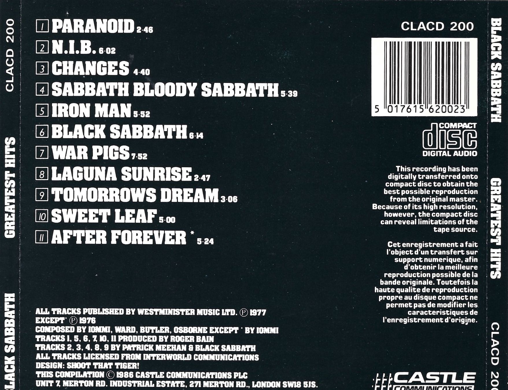 CDs: CD: BLACK SABBATH - Greatest Hits – D'occasion à Rotkreuz par groeli69 1