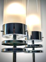 Modernistische Chromlampen mit Mattglas – 1970/80er