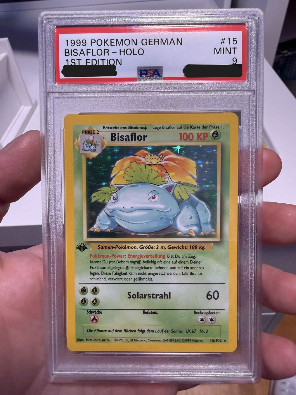 Pokémon Carte collezionabili: Glurak Turtok Bisaflor 1 Edition PSA 9 – Usato da Uster venduto da mar_6tbc 5