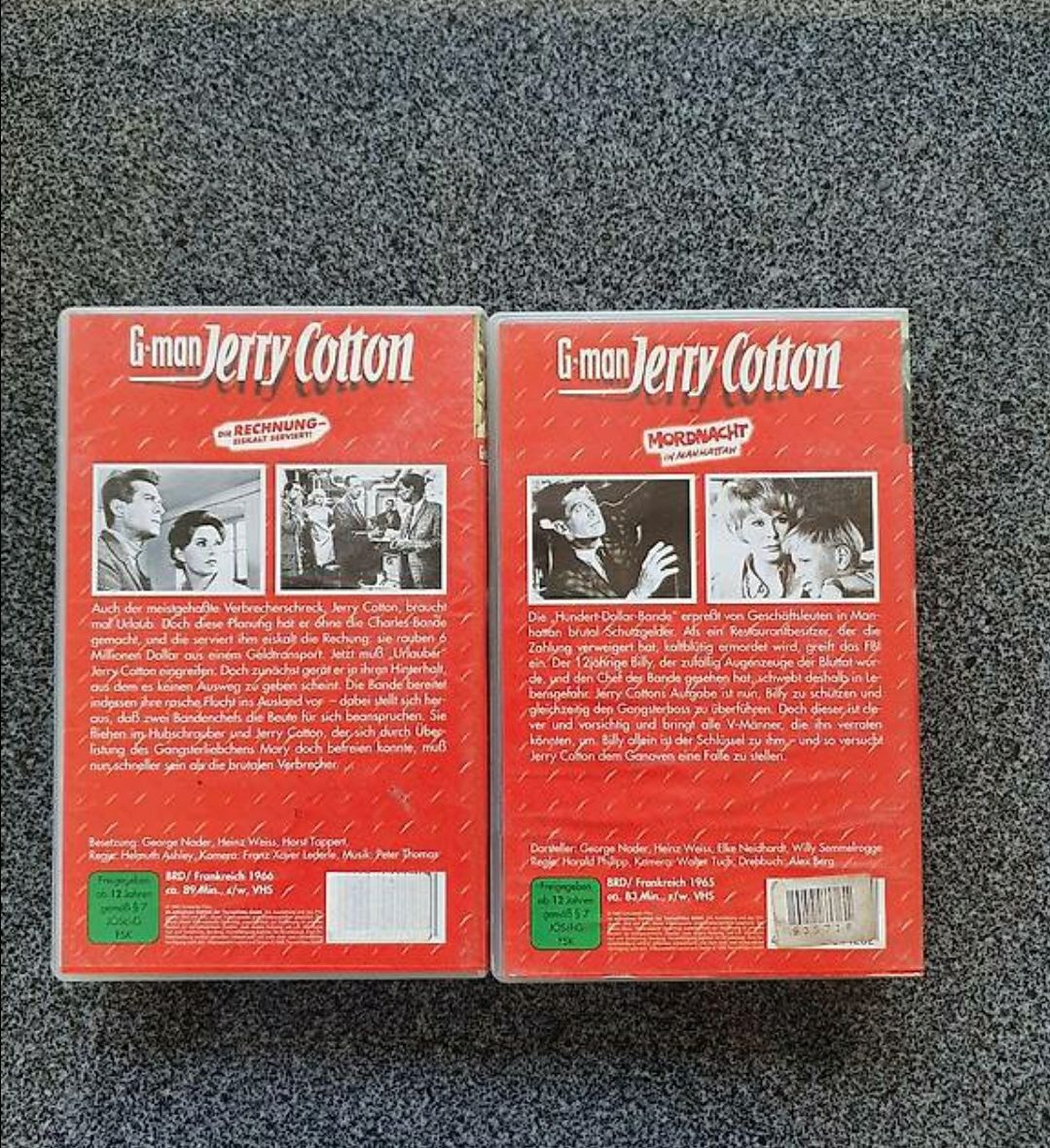 Tutti i VHS: G-man Jerry Cotton Vhs Filme – Usato da Herznach venduto da kayley09 1
