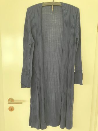 Strickjacke - dunkelblau - lang