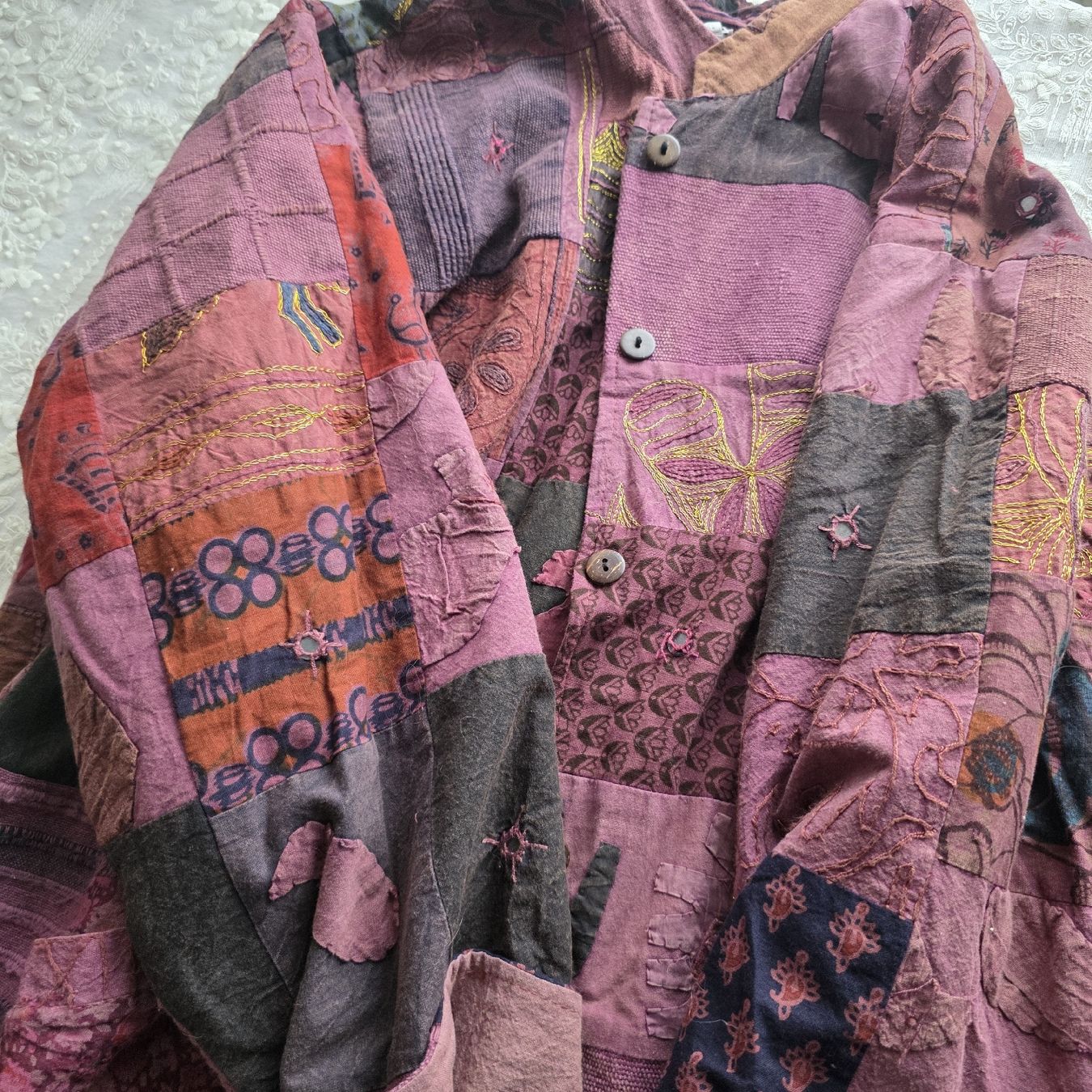 Giacche: Patchwork Jacke im Ethno-Stil, Gr. L/XL – Usato da Rheinsulz venduto da Gilea 7