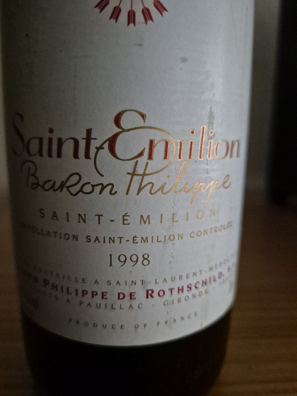 Vino: St. Emilion Baron Rothschild 1998 – Nuovo e nell'imballaggio originale da Niederwil SO venduto da Albatros59 1