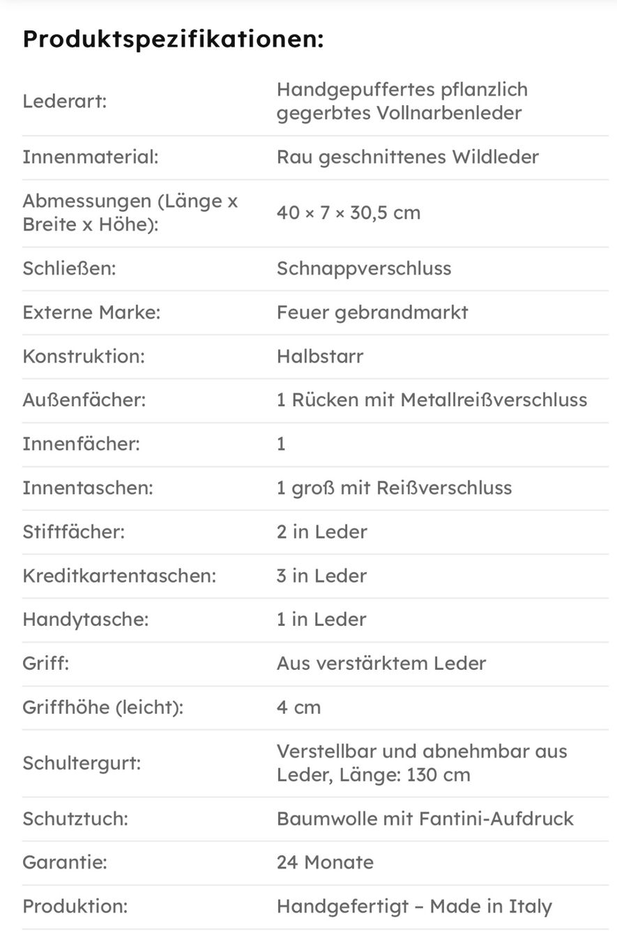Valigie & Borse: Aktentasche aus Leder Manfredi – Nuovo e nell'imballaggio originale da Wittenbach venduto da bes_k8vr 6