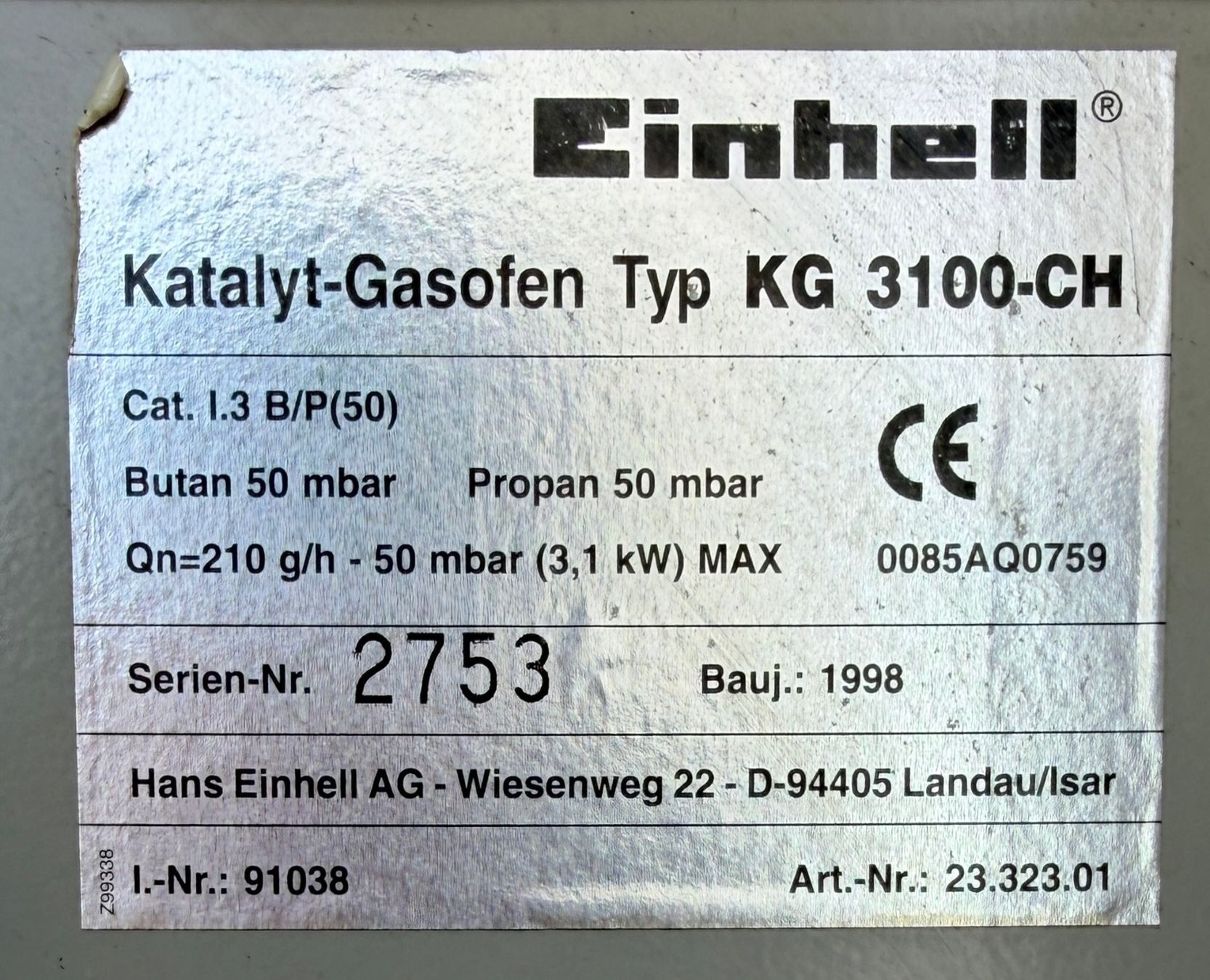 Einhell Radiatori: Einhell KG 3100 Gasofen – Usato da Egliswil venduto da Tilux 3