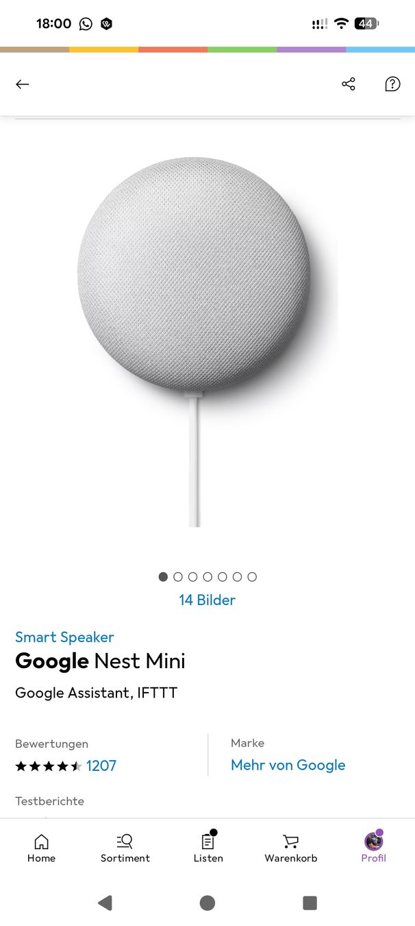 Google Casse acustiche: Google Nest Mini Smart Speaker – Usato da Münsingen venduto da Sam_Brech