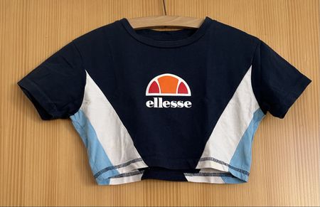CropTop Ellesse court, bleu marine, taille 34