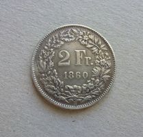 Schweiz ++ 2.- Franken 1860