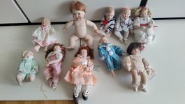 Antike Puppen keramik 10Stk. (L14)
