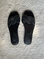 Sandales H&M premium cuir noir parfait état taille 38