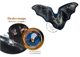 Numisbrief Philswiss 2012, Fledermaus Blockausschnitt