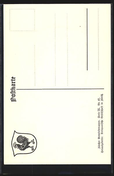 Ansichtskarten: AK Ottenbach, Wappen mit Hahn – Gebraucht aus Berlin von bartko-reher 1