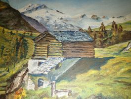 Oilbild A.Bischof 1949 46x33 cm.43x56 cm.