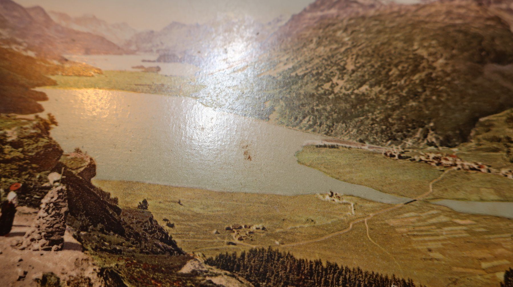 Cartes postales: Ober Engadin Blick vom Hanensee   Panorama – D'occasion à Cormoret par Pascalll2001 2