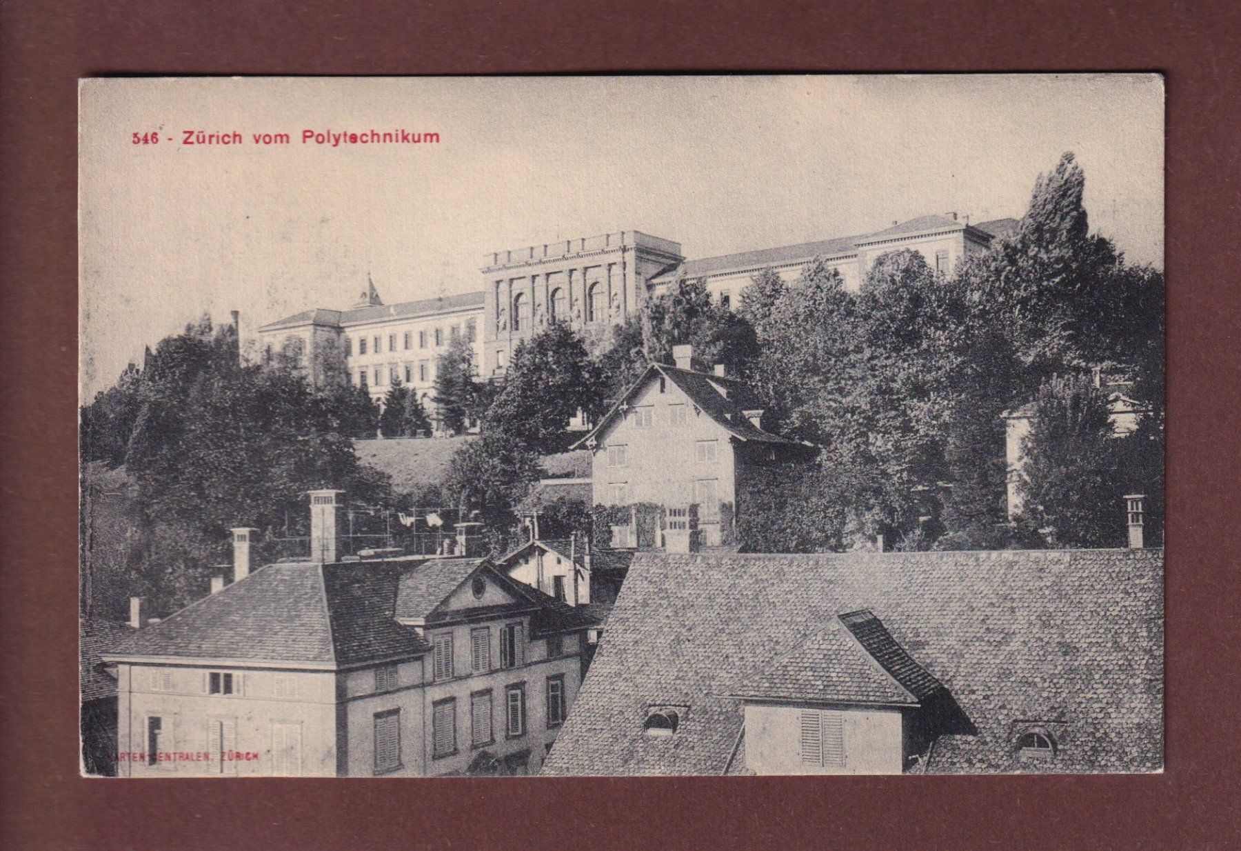 Cartes postales: ZÜRICH vom Polytechnikum // Eckbug // – D'occasion à Pully par nicecards-shop