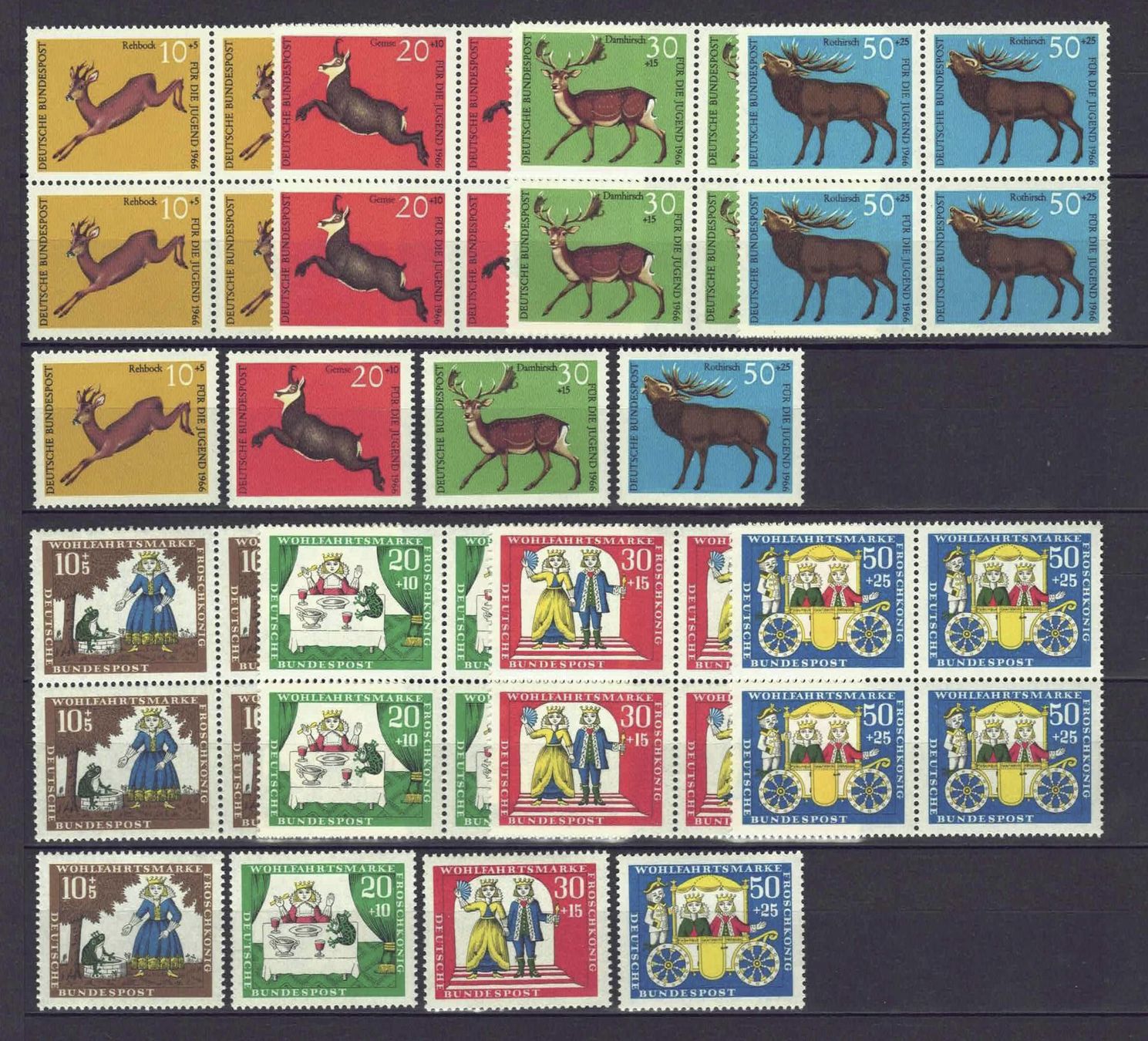 Alle Briefmarken: BRD Wohlfahrt div 4er und Einzeln postfr** – Gebraucht aus Basel von Pfefferschootte 1