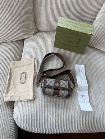Gucci Ophidia GG Supreme Crossbody Tasche – mit Quittung, Bo