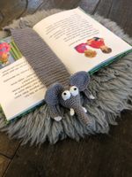 Gehäkeltes Elefanten-Lesezeichen, Handmade