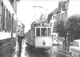 Neuchâtel NE Tram Linie 3 in Peseux Triebwagen 75