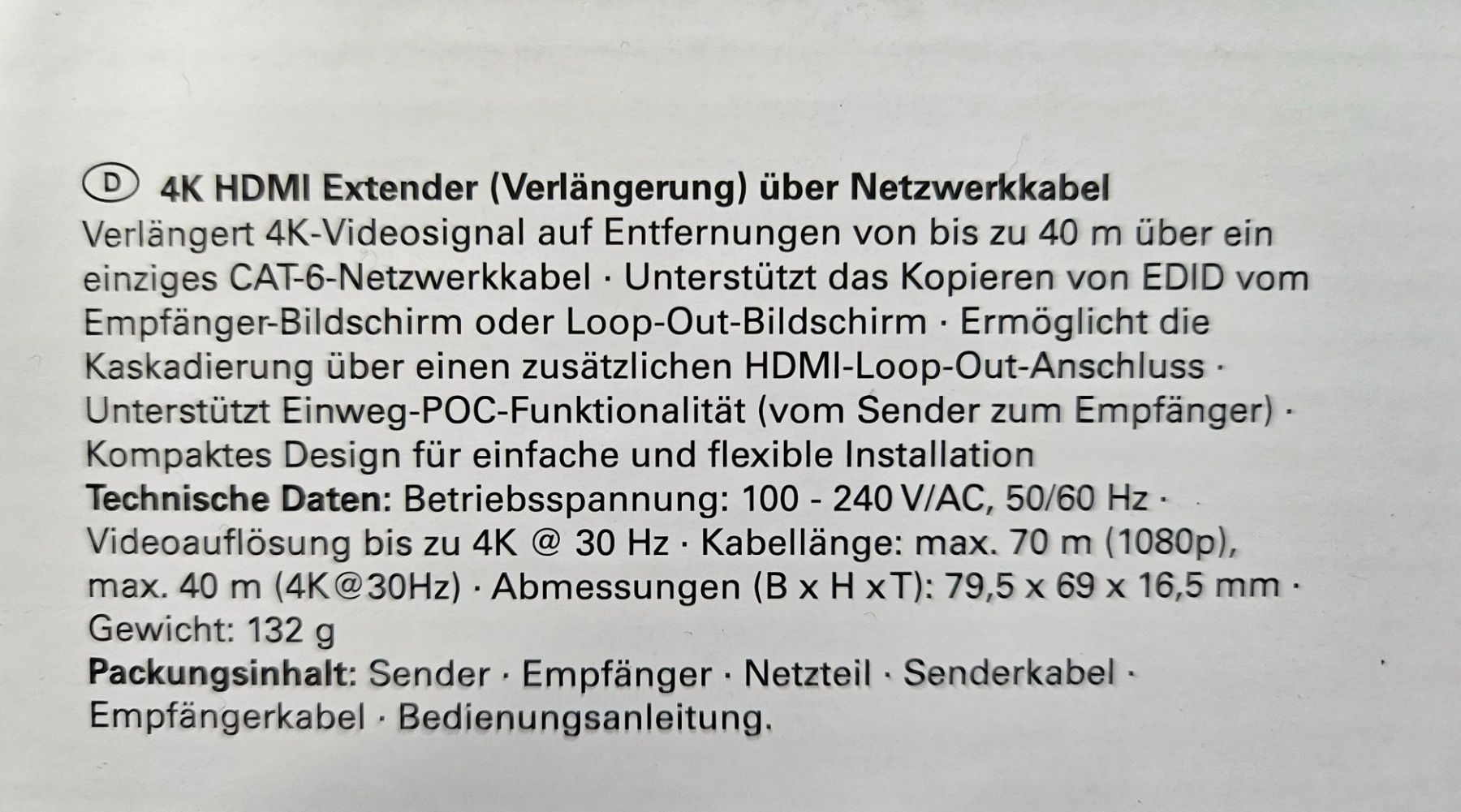 Convertitori: Speaka 4K HDMI Extender – Nuovo (secondo la descrizione) da Tägertschi venduto da 9__Saeru__9 3