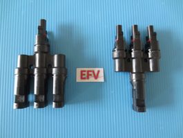 MC4 Y-Verteiler Set für das Parallelschalten von 3 Module