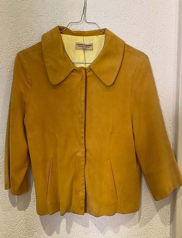 Vestes: Lederjacke Wildleder Suede gelb – D'occasion à Zürich par Shokafhi
