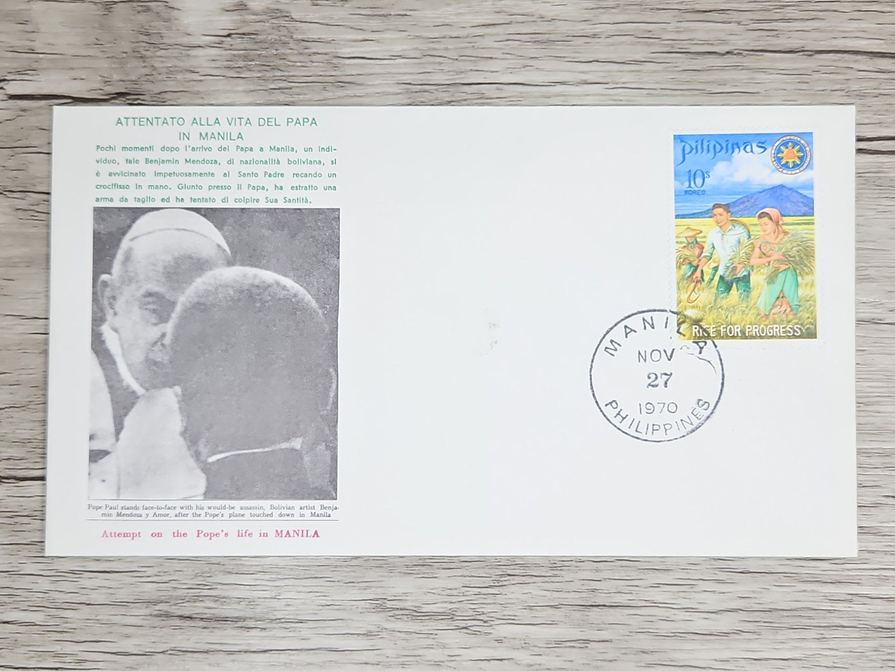 Tutti i francobolli: CL05 Enveloppe + Timbre Philippines 1970 – Usato da Cousset venduto da Patrick_Collections