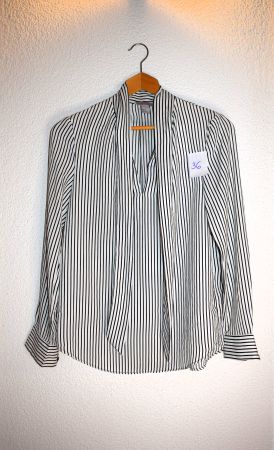 Gestreifte H&M Bluse mit Kragen Gr. 36 - Zeitlos!