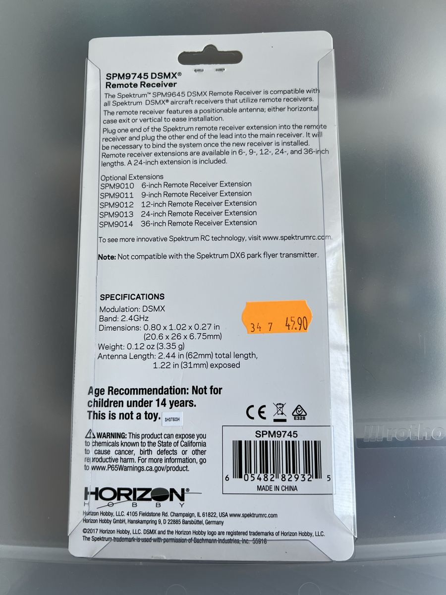 Spektrum Modellismo RC: Spektrum DSMX SPM9745 Empfänger – Usato da Uttigen venduto da sonorsonic 1