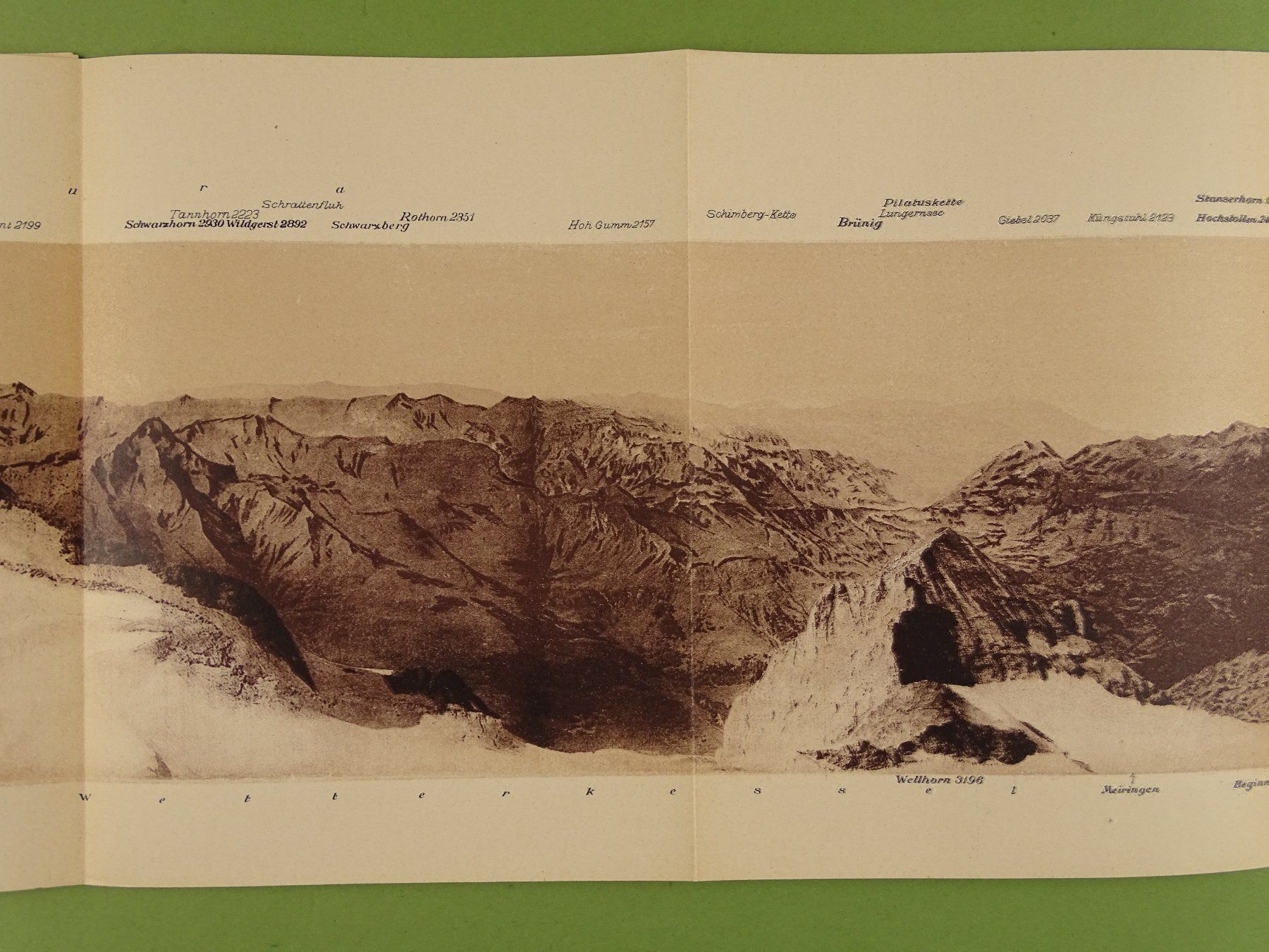 Cartine & Atlanti: PANORAMA VOM ROSENHORN 1896 – Usato da Grüningen venduto da Kartensammler 3