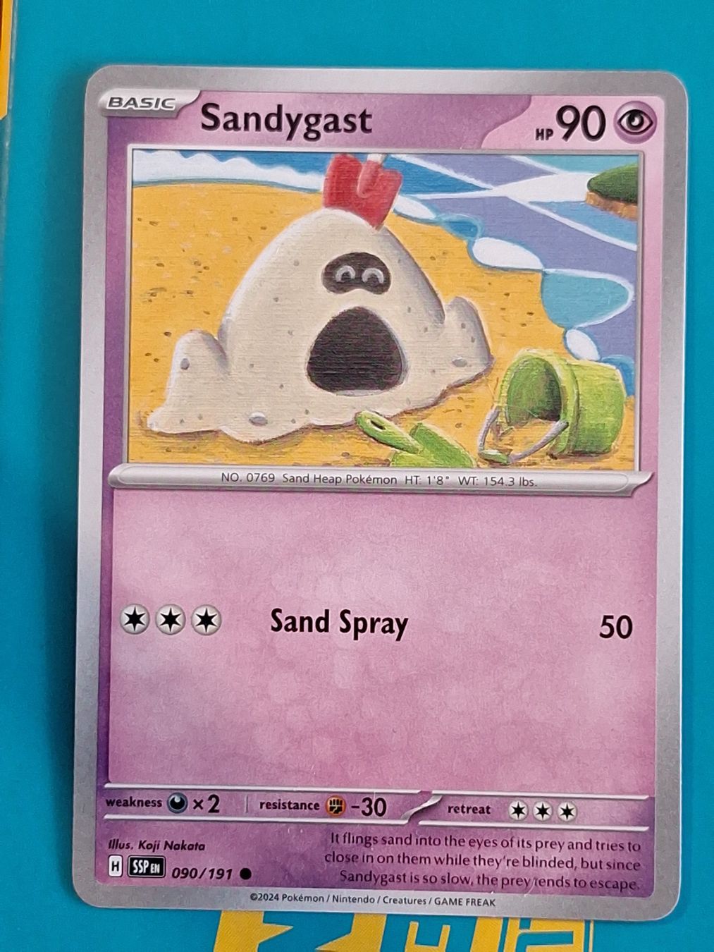 Pokémon Carte collezionabili: Sandygast - Pokemon Surging Sparks – Usato da Altstätten SG venduto da GGsGameshop