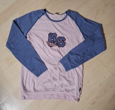 Schiesser Pyjama Shirt Gr. 164, rosa-blau