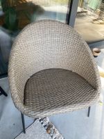 2 x Balkon Loungesessel beige mit Auflage