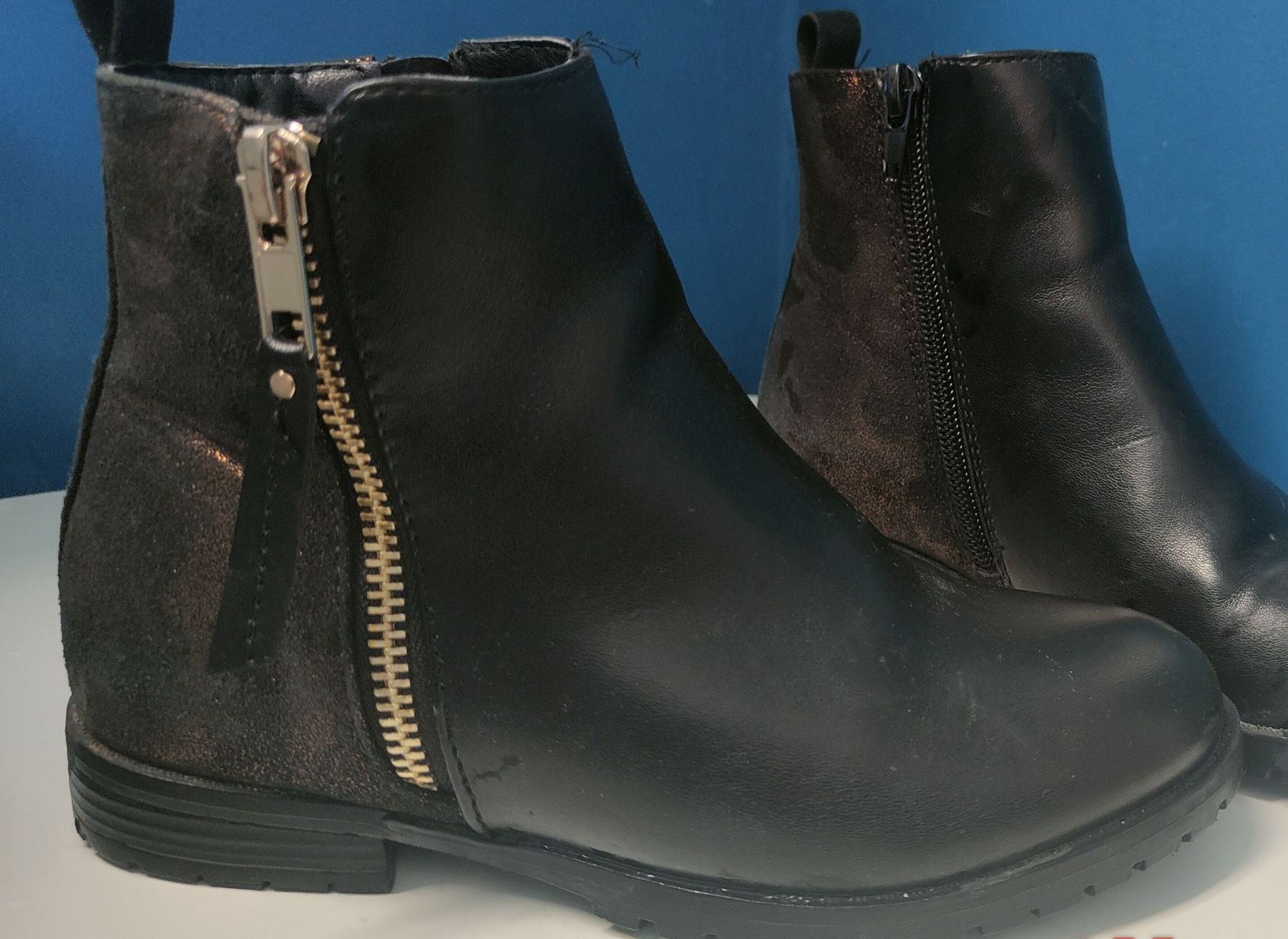 Scarpe per ragazze: Bottines noires fermeture éclair taille 32 – Usato da fribourg venduto da pegalex