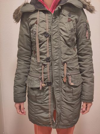 grüne Winter Jacke Grosse S