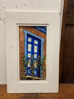 Tableau Valdir Silva: Fenêtre Bleue, Art Brésilien Authentiq