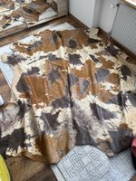 Echtes Kuhfell, Kuhhaut Teppich, braun/weiss - Top Zustand!