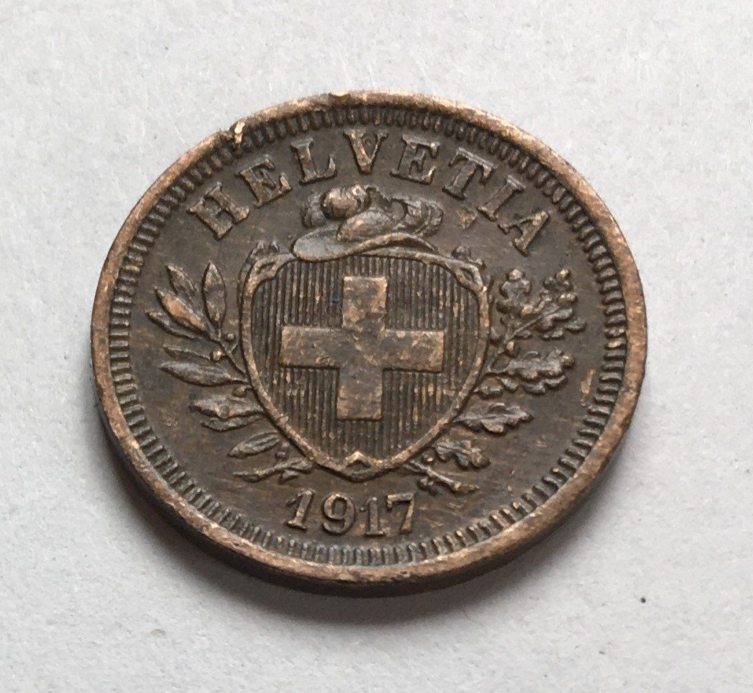 Tutti le monete: 1917 1 Rappen ab Fr. 1.- – Usato da Kirchberg SG venduto da Z-Collection
