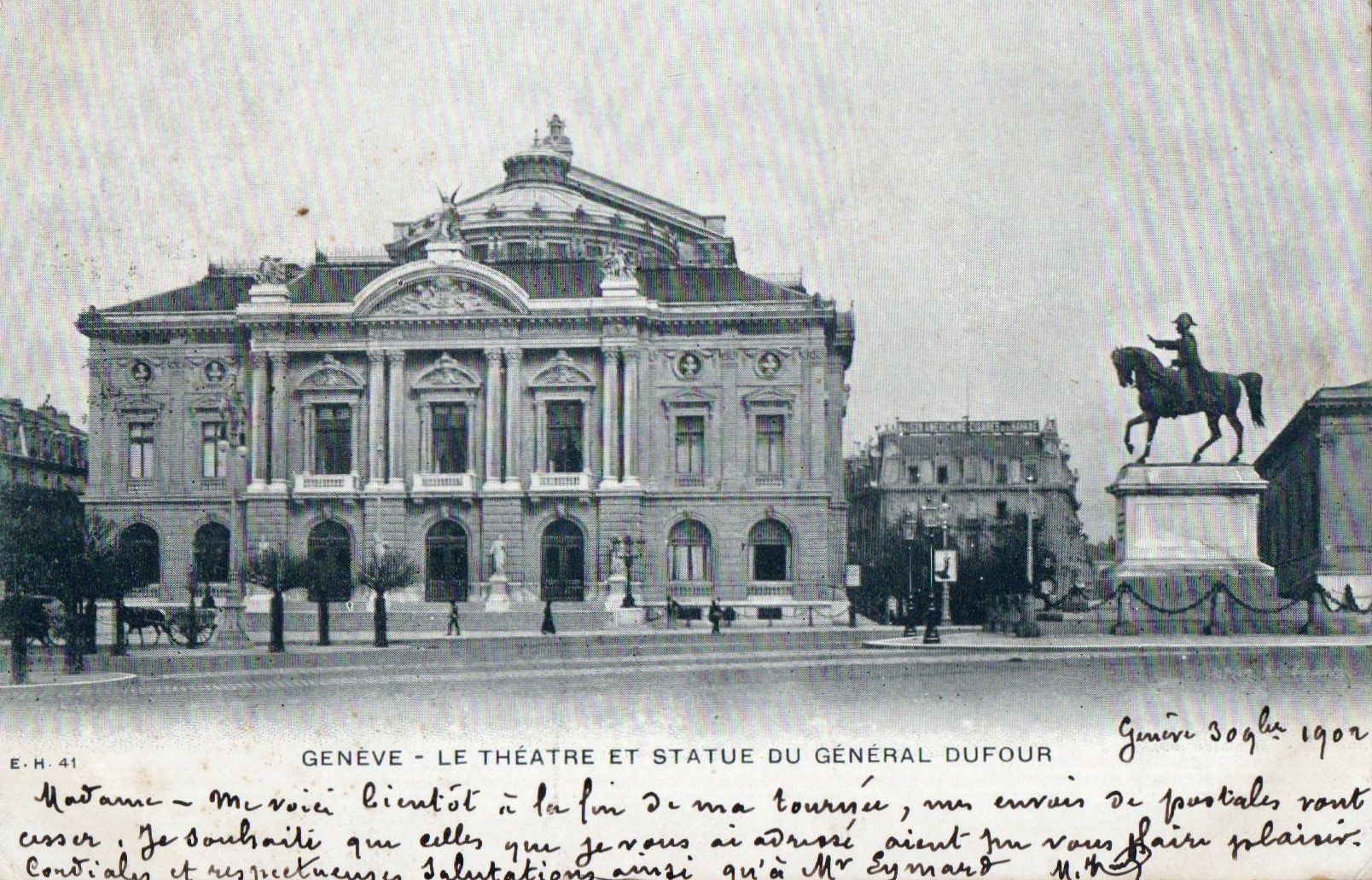 Ansichtskarten: Genève - Le Théatre – Gebraucht aus Melano von pisonsdro