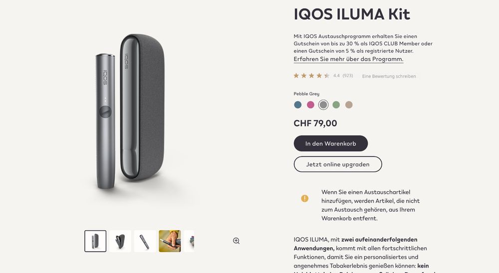 IQOS ILUMA Kit Pebble Grey günstig kaufen