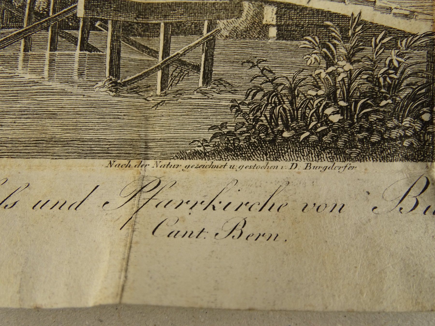 Stiche: BURGDORF, KUPFERSTICH 1826 – Gebraucht aus Grüningen von Kartensammler 7