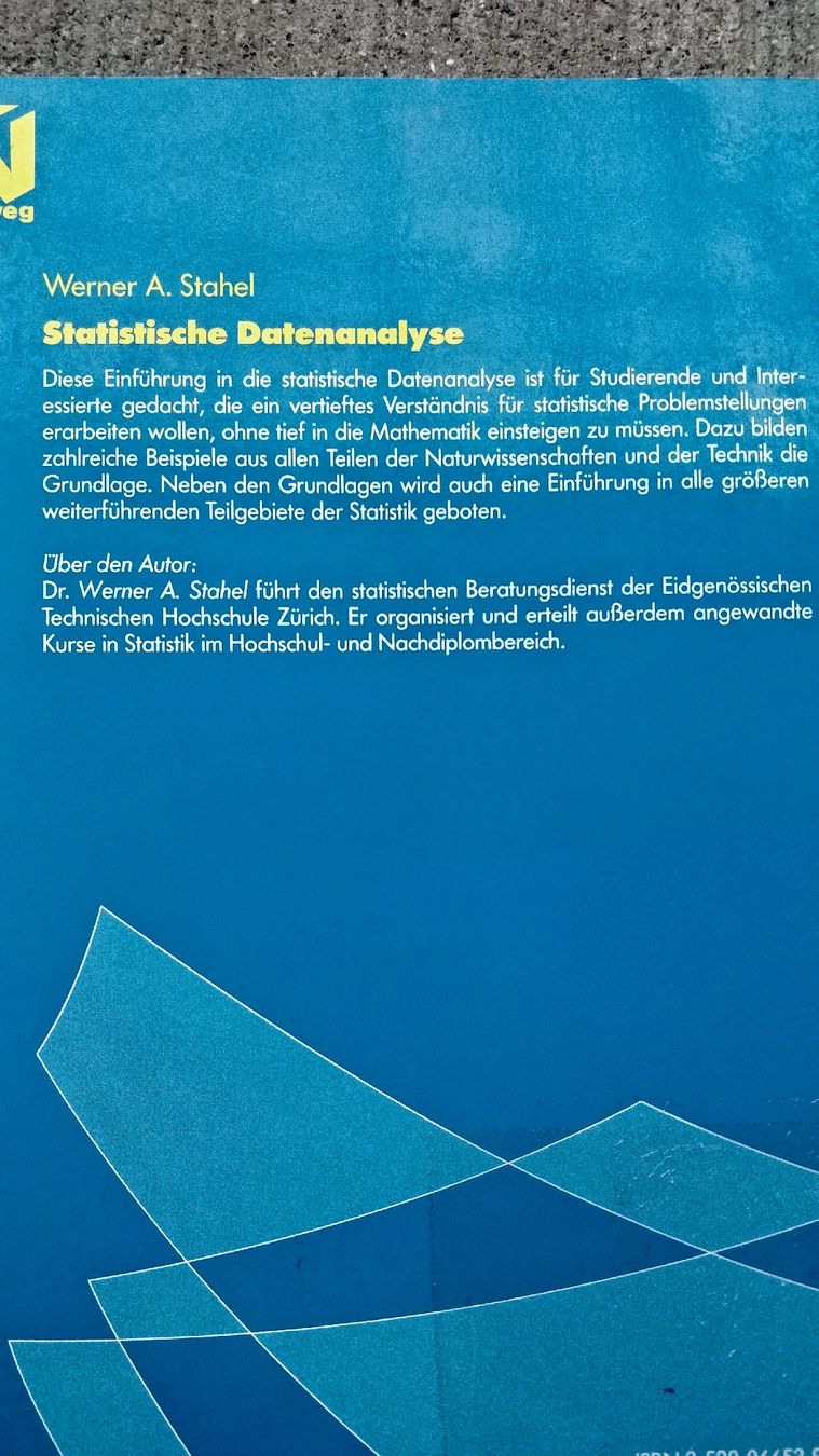 Libri: Stochastische Datenanalyse Werner Stahel – Usato da Flawil venduto da rcnkr 1