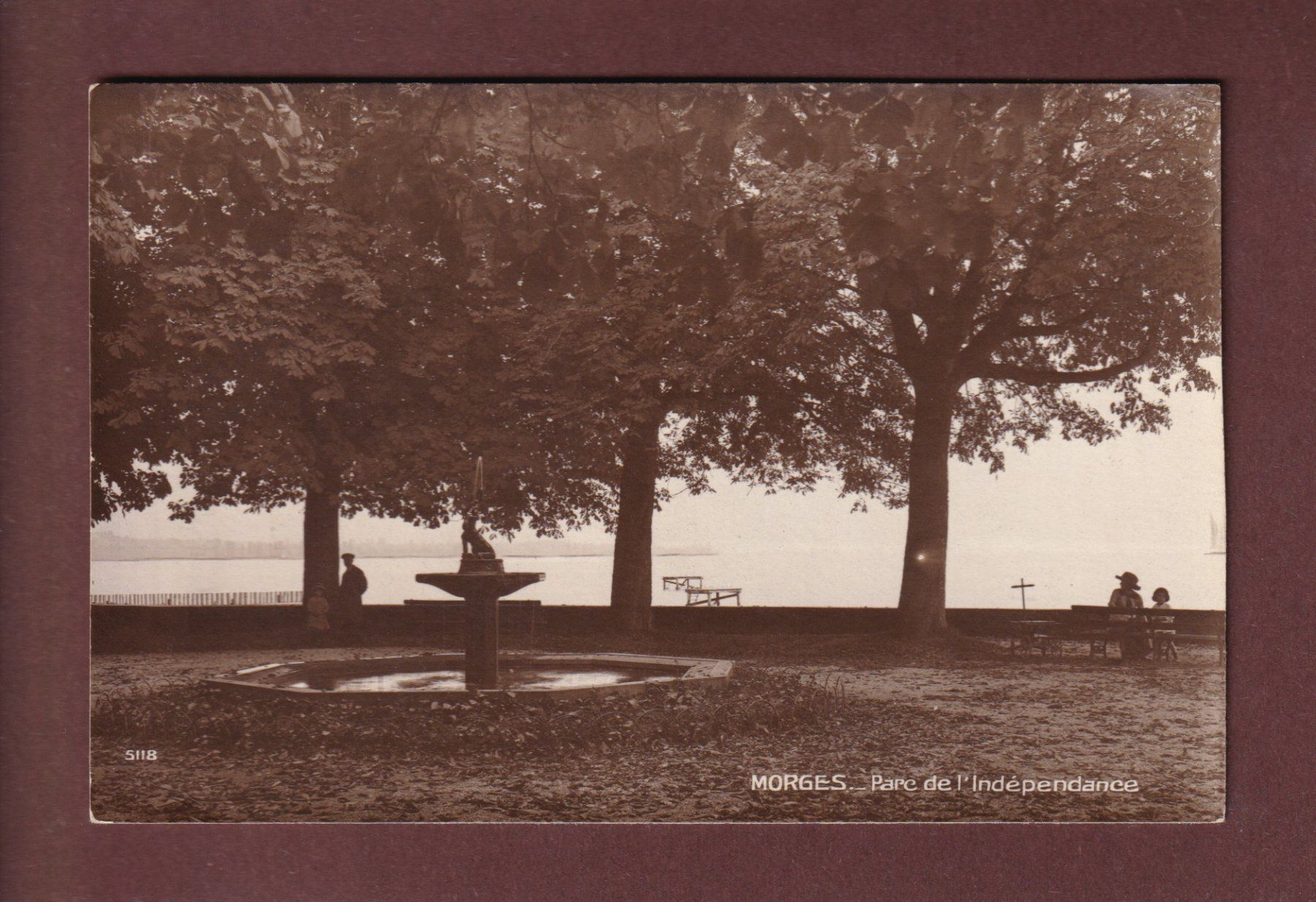 Ansichtskarten: MORGES - Parc de l'Indépendance - 1922 – Gebraucht aus Pully von nicecards-shop