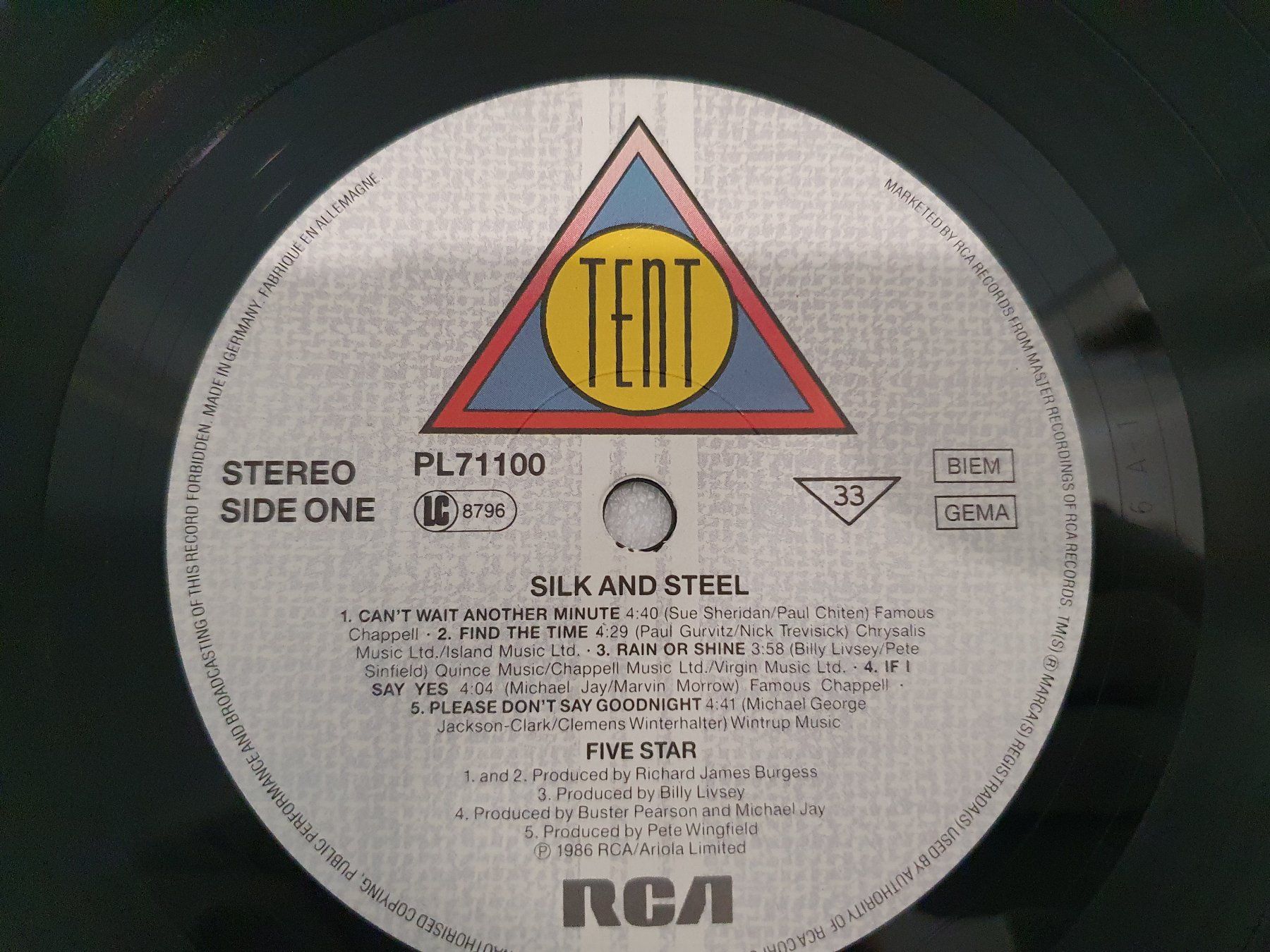 Schallplatten: 5 Star – Silk & Steel – Gebraucht aus Uster von Vinyl-Leidenschaft 3